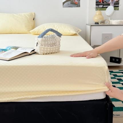 91家纺网 家纺一手货源 找家纺 （总）三朵 2023新款全棉提花贡缎锻格单品床笠