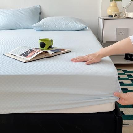 91家纺网 家纺一手货源 找家纺 （总）三朵 2023新款全棉提花贡缎锻格单品床笠