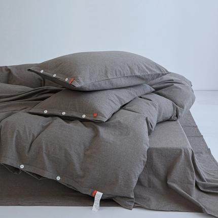 91家纺网 家纺一手货源 找家纺 （总）安莱生活 2023年水洗棉全棉色经色纬高支高密纽扣款工艺四件套