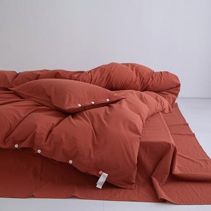 91家纺网 家纺一手货源 找家纺 （总）安莱生活 2023年水洗棉全棉色经色纬高支高密纽扣款工艺四件套