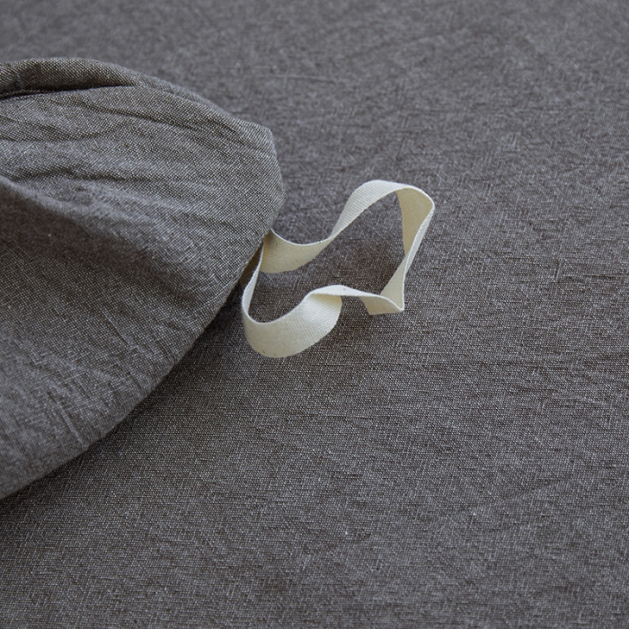 91家纺网 家纺一手货源 找家纺 安莱生活 2023年水洗棉全棉色经色纬高支高密纽扣款工艺四件套 浅咖