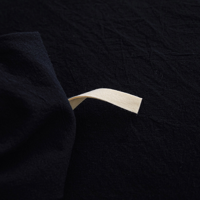 91家纺网 家纺一手货源 找家纺 安莱生活 2023年水洗棉全棉色经色纬高支高密纽扣款工艺四件套 炭黑