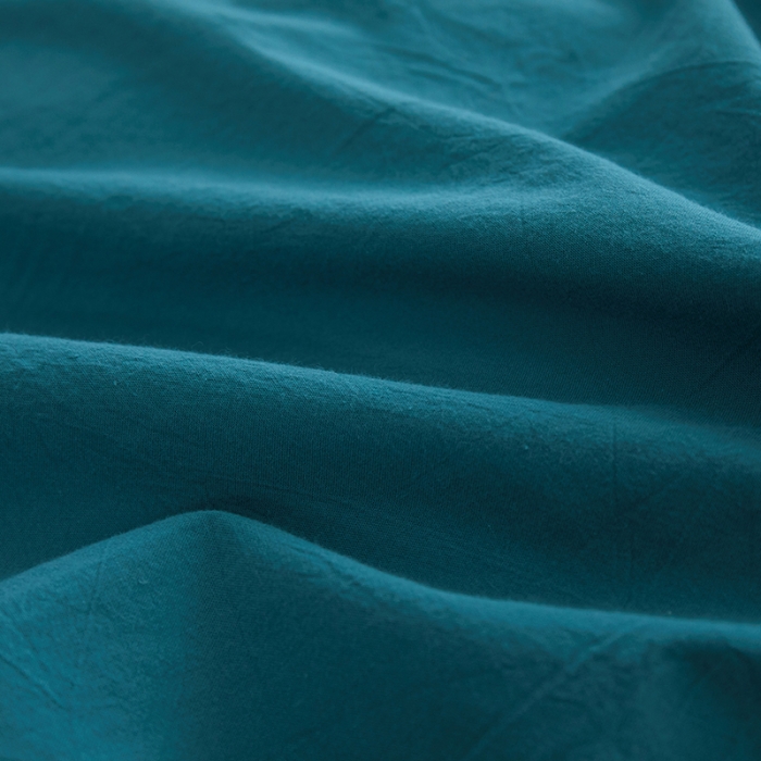 91家纺网 家纺一手货源 找家纺 安莱生活 2023年水洗棉全棉色经色纬高支高密纽扣款工艺四件套 筠雾