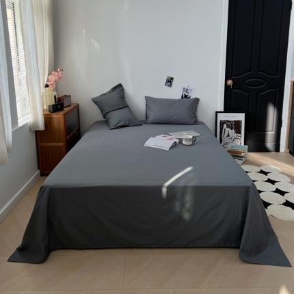 91家纺网 家纺一手货源 找家纺 （总）三朵 2023新款全棉提花贡缎锻格单品床单