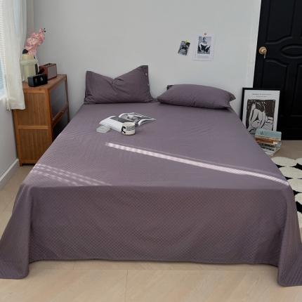 91家纺网 家纺一手货源 找家纺 （总）三朵 2023新款全棉提花贡缎锻格单品床单