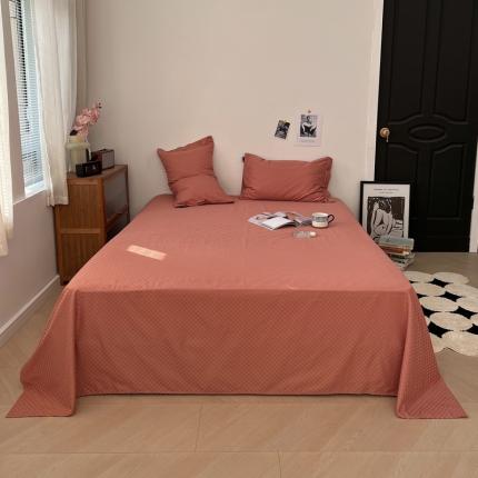 91家纺网 家纺一手货源 找家纺 （总）三朵 2023新款全棉提花贡缎锻格单品床单