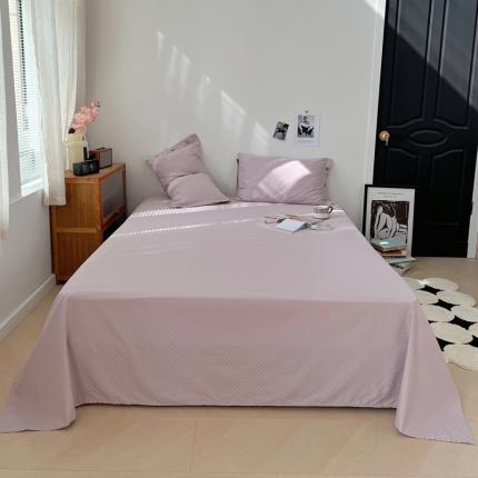 91家纺网 家纺一手货源 找家纺 （总）三朵 2023新款全棉提花贡缎锻格单品床单