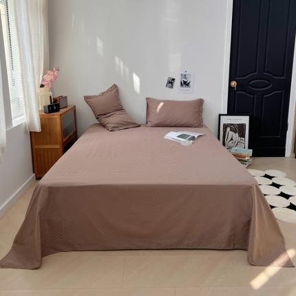 91家纺网 家纺一手货源 找家纺 （总）三朵 2023新款全棉提花贡缎锻格单品床单