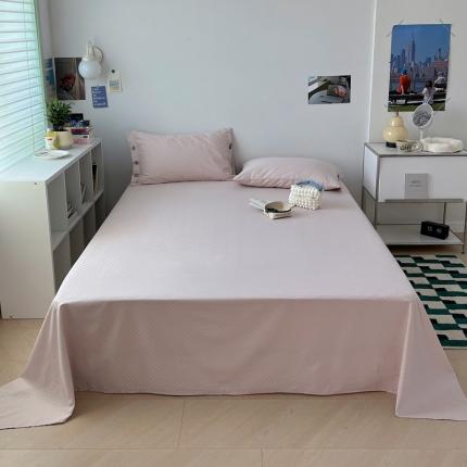 91家纺网 家纺一手货源 找家纺 （总）三朵 2023新款全棉提花贡缎锻格单品床单