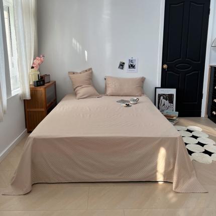 91家纺网 家纺一手货源 找家纺 （总）三朵 2023新款全棉提花贡缎锻格单品床单