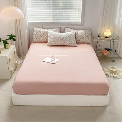 91家纺网 家纺一手货源 找家纺 雅阁尔 2023直播爆款水洗棉双层纱单品单床笠被套罩床垫套 忘忧草