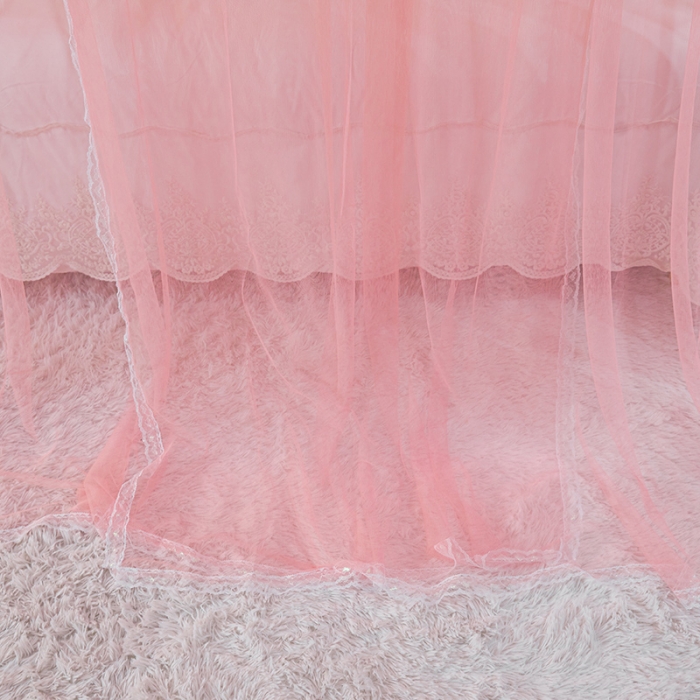 91家纺网 家纺一手货源 找家纺 迪凡保罗 2023新款2313外穿杆防尘顶落地宫廷蚊帐 皮红