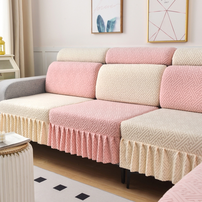 91家纺网 家纺一手货源 找家纺 （总）千彤沙发垫 2023新款裙边-韵律系列沙发套罩-沙发笠