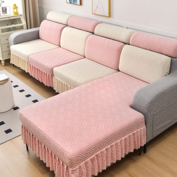 91家纺网 家纺一手货源 找家纺 （总）千彤沙发垫 2023新款裙边-韵律系列沙发套罩-沙发笠