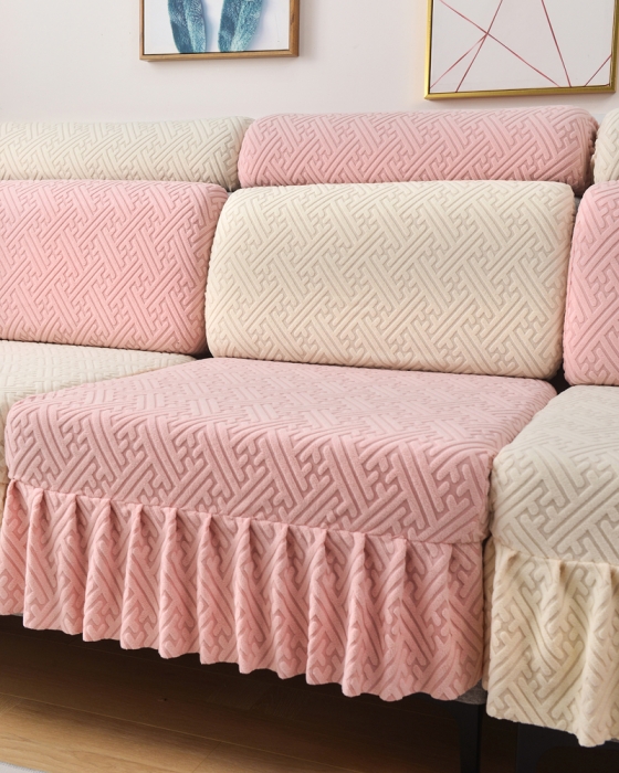 91家纺网 家纺一手货源 找家纺 （总）千彤沙发垫 2023新款裙边-韵律系列沙发套罩-沙发笠