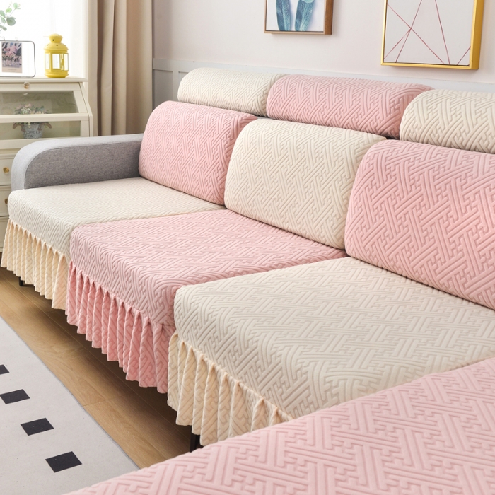 91家纺网 家纺一手货源 找家纺 （总）千彤沙发垫 2023新款裙边-韵律系列沙发套罩-沙发笠