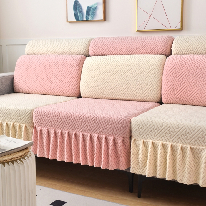 91家纺网 家纺一手货源 找家纺 （总）千彤沙发垫 2023新款裙边-韵律系列沙发套罩-沙发笠