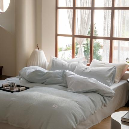 91家纺网 家纺一手货源 找家纺 （总）时光里 2023新款60支全棉华夫格四件套