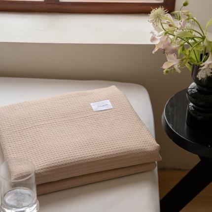 91家纺网 家纺一手货源 找家纺 时光里 2023新款60支全棉华夫格单品被套 卡其