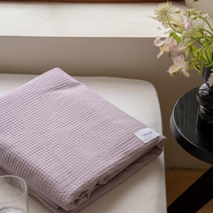 91家纺网 家纺一手货源 找家纺 时光里 2023新款60支全棉华夫格单品被套 香芋紫