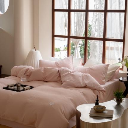 时光里 2023新款60支全棉华夫格单品被套 蜜粉