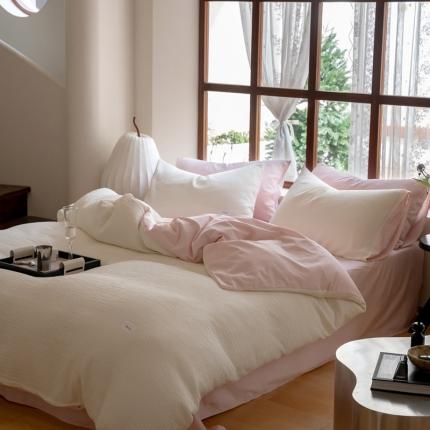 时光里 2023新款60支全棉华夫格单品被套 奶油白