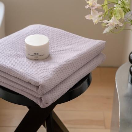 91家纺网 家纺一手货源 找家纺 时光里 2023新款60支全棉华夫格单品床单 香芋紫