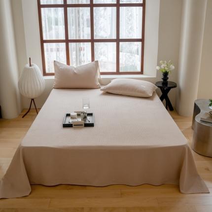 时光里 2023新款60支全棉华夫格单品床单 卡其