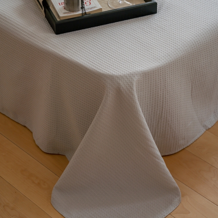 91家纺网 家纺一手货源 找家纺 时光里 2023新款60支全棉华夫格单品床单 浅灰