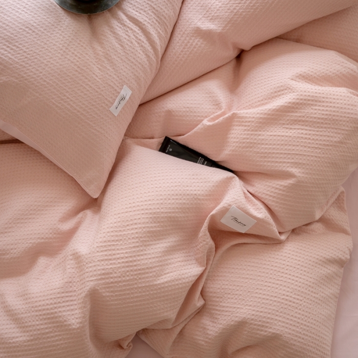 91家纺网 家纺一手货源 找家纺 （总）时光里 2023新款60支全棉华夫格单品枕套