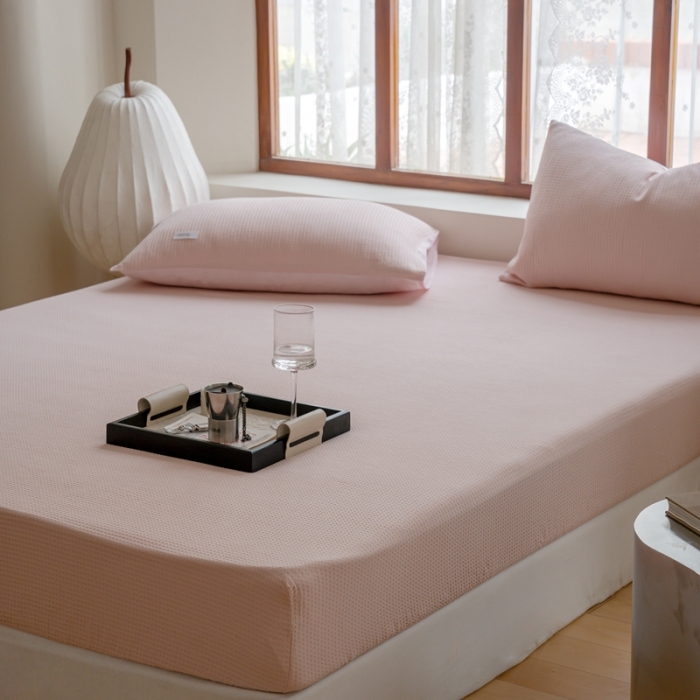 91家纺网 家纺一手货源 找家纺 （总）时光里 2023新款60支全棉华夫格单品枕套