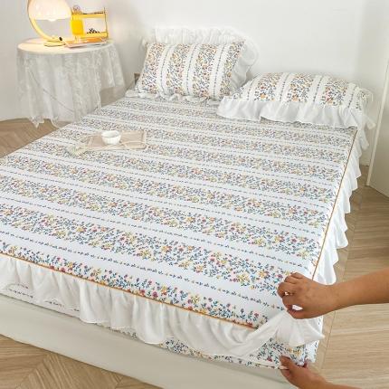 91家纺网 家纺一手货源 找家纺 （总）简宜家居 2023新款40支纯棉小清新A版花边床笠