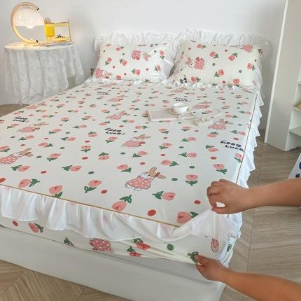 91家纺网 家纺一手货源 找家纺 （总）简宜家居 2023新款40支纯棉小清新A版花边床笠