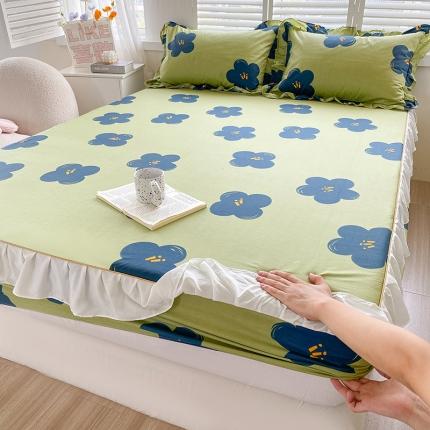 91家纺网 家纺一手货源 找家纺 （总）简宜家居 2023新款40支纯棉小清新A版花边床笠