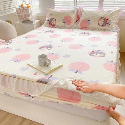 91家纺网 家纺一手货源 找家纺 （总）简宜家居 2023新款40支纯棉小清新A版花边床笠