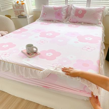 91家纺网 家纺一手货源 找家纺 （总）简宜家居 2023新款40支纯棉小清新A版花边床笠