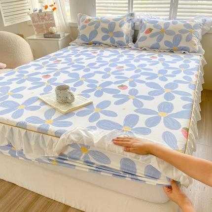 91家纺网 家纺一手货源 找家纺 （总）简宜家居 2023新款40支纯棉小清新A版花边床笠