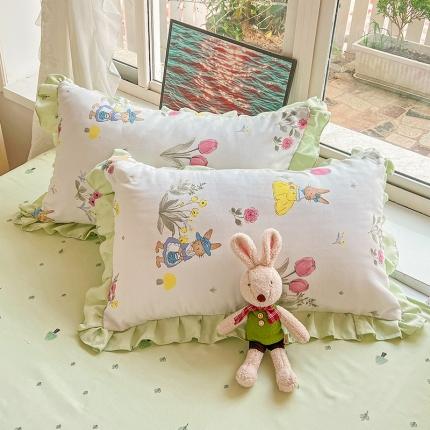 91家纺网 家纺一手货源 找家纺 （总）金梦拉家纺 2025新款韩版公主风加厚磨毛床裙系列单品枕套