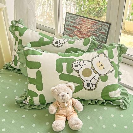 91家纺网 家纺一手货源 找家纺 （总）金梦拉家纺 2025新款韩版公主风加厚磨毛床裙系列单品枕套