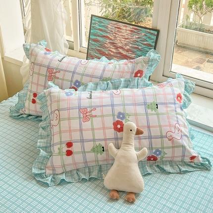 91家纺网 家纺一手货源 找家纺 （总）金梦拉家纺 2025新款韩版公主风加厚磨毛床裙系列单品枕套