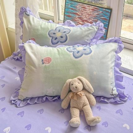 91家纺网 家纺一手货源 找家纺 （总）金梦拉家纺 2025新款韩版公主风加厚磨毛床裙系列单品枕套