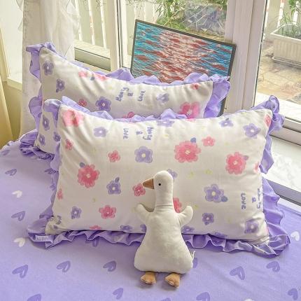 91家纺网 家纺一手货源 找家纺 （总）金梦拉家纺 2025新款韩版公主风加厚磨毛床裙系列单品枕套