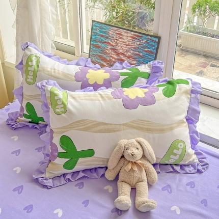 91家纺网 家纺一手货源 找家纺 （总）金梦拉家纺 2025新款韩版公主风加厚磨毛床裙系列单品枕套