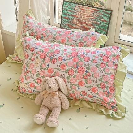 91家纺网 家纺一手货源 找家纺 （总）金梦拉家纺 2025新款韩版公主风加厚磨毛床裙系列单品枕套