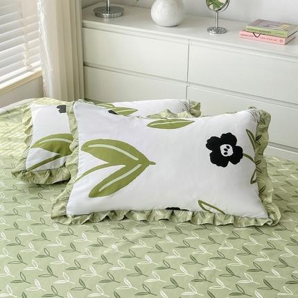 91家纺网 家纺一手货源 找家纺 （总）金梦拉家纺 2025新款韩版公主风加厚磨毛床裙系列单品枕套