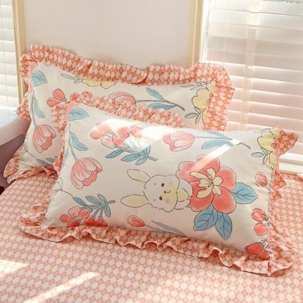 91家纺网 家纺一手货源 找家纺 （总）金梦拉家纺 2025新款韩版公主风加厚磨毛床裙系列单品枕套