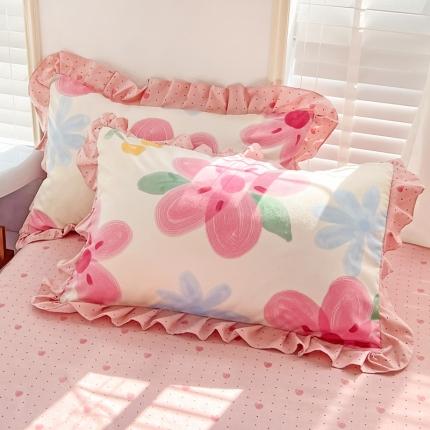 91家纺网 家纺一手货源 找家纺 （总）金梦拉家纺 2025新款韩版公主风加厚磨毛床裙系列单品枕套