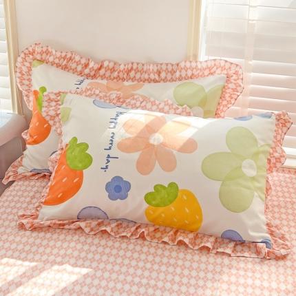 91家纺网 家纺一手货源 找家纺 （总）金梦拉家纺 2025新款韩版公主风加厚磨毛床裙系列单品枕套