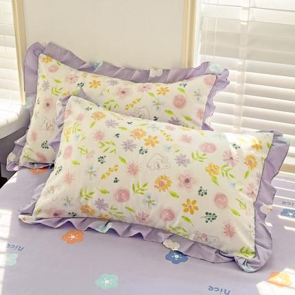 91家纺网 家纺一手货源 找家纺 （总）金梦拉家纺 2025新款韩版公主风加厚磨毛床裙系列单品枕套