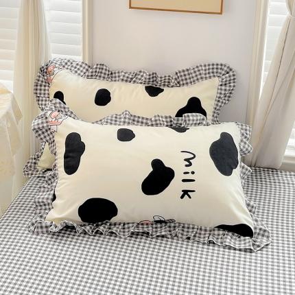 91家纺网 家纺一手货源 找家纺 （总）金梦拉家纺 2025新款韩版公主风加厚磨毛床裙系列单品枕套